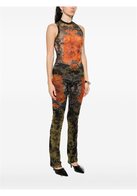 tank top mesh printed médaillon donna multicolor JEAN PAUL GAULTIER | 25/03-W-TO304-M006P004115
